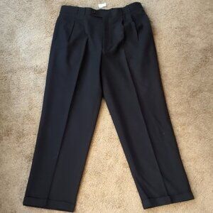 Travel Ease Collection Pants 100% Virgin Wool Cuffed Preppy Sz 36 X 32 Elegance
